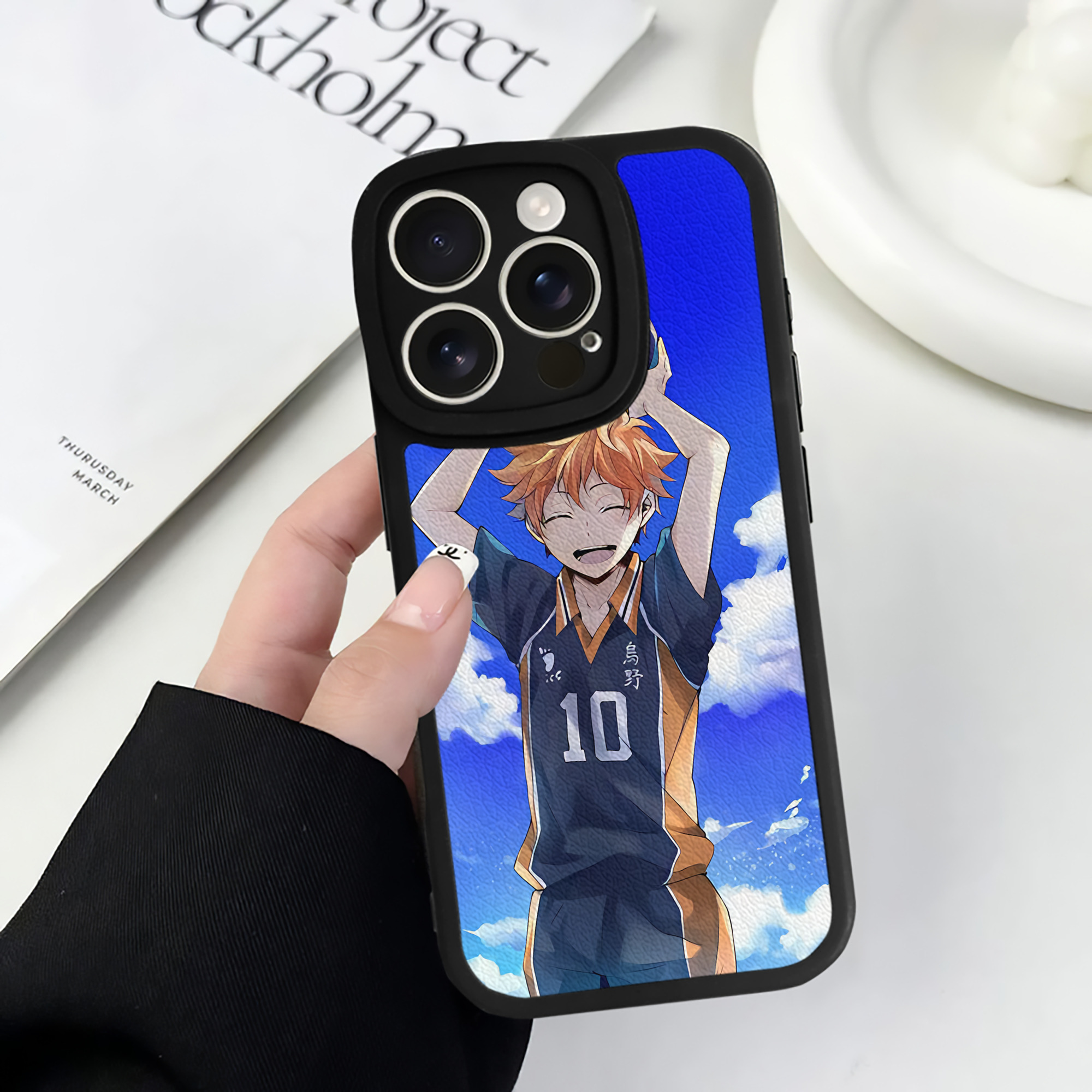 （画像用） ハイキュー!! Haikyu!! 【iPhone 16シリーズ対応】シリコンスマホケース（レザー調） 材質：シリコン